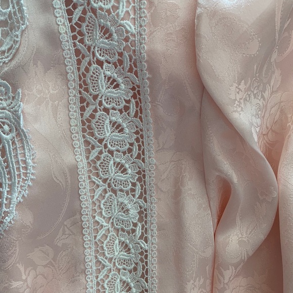 Vintage Lace Bodice Pleated Dress sz 8 - Picture 7 of 8